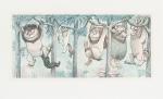 Collection / Archive of three (3) very large gicleé prints of original drawings from the book “Where the Wild Things are” by Maurice Sendak of which one is signed in full.
