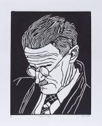 James Joyce - Limited Edition - Linocut-Portrait by Paula Pohli